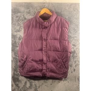 Cabela's Premier Northern Goose Down Full Snap Puffer Vest Men’s XL Plum